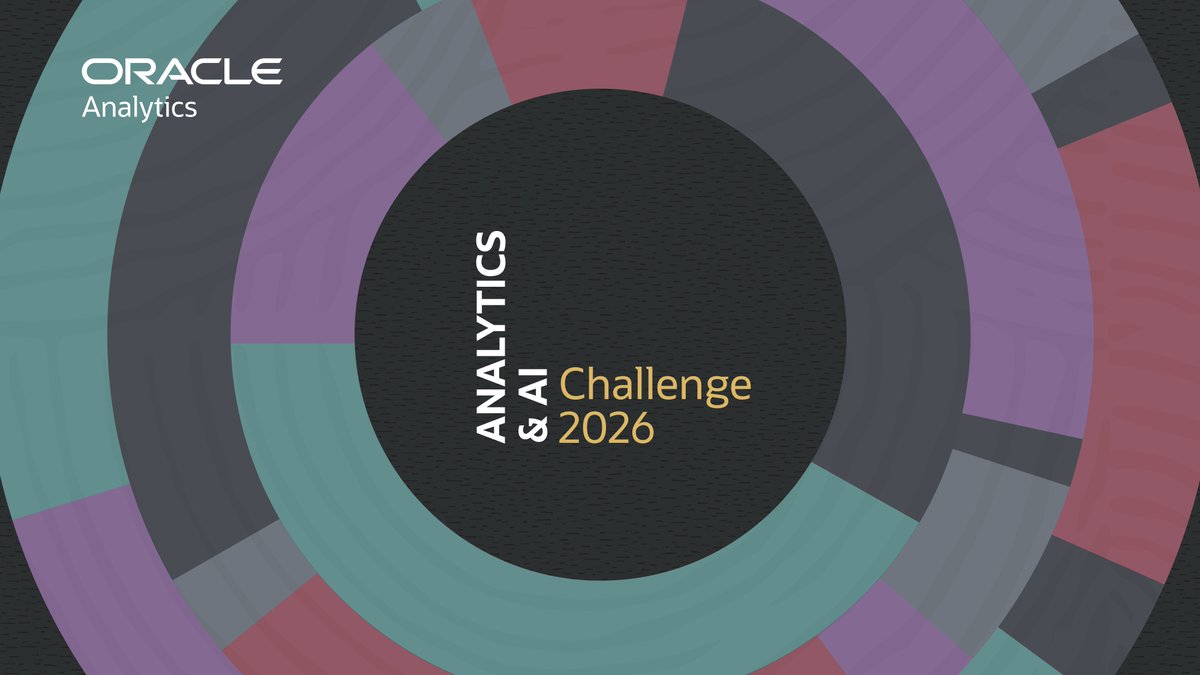 OracleAnalytics's tweet image. #OracleAnalytics and #AI Challenge 2026 registration is now open!
Join in whether you are an Oracle Analytics and AI expert or a Data Viz newbie to showcase your skills.
Competition dates: February 2nd to March 2nd, 2026.
Check here for more information and to register:…