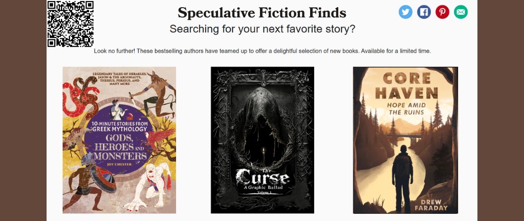 faraday_author's tweet image. Speculative Fiction Finds
BookFunnel Promo: Dec 1st-31st

#booktok #BookTwitter #BooksWorthReading 

books.bookfunnel.com/speculative...…