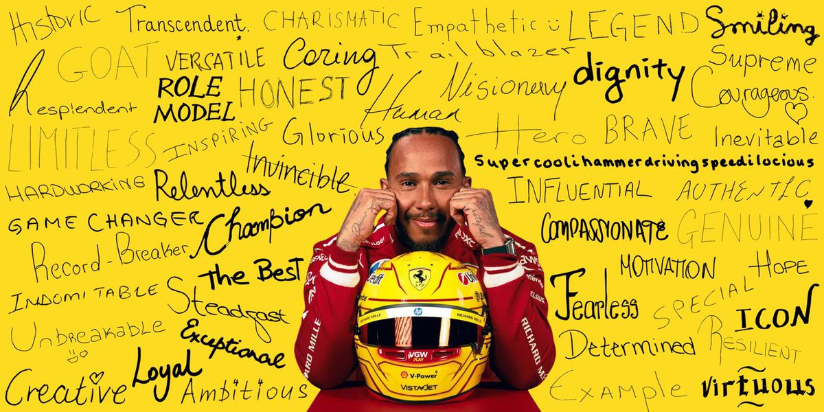 🚨 ABU DHABI GP BANNER

We had fans give us a word they associated with Lewis in their own handwriting and translated that onto a banner! We aimed for 44, fit in 52. Thank you to all who participated!!

I really really hope Lewis sees this on Thu/Sat, esp after the year he’s had!