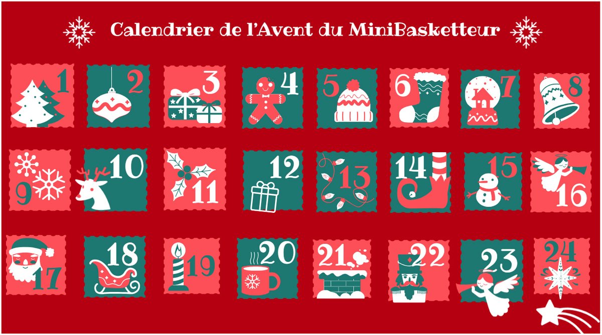 ffbasketball's tweet photo. La #FFBB a ouvert hier la première case de son premier Calendrier de l'Avent #MiniBasket !
Venez le découvrir et relever chaque jour les défis basket ⤵️
https://t.co/DrrYSWRXfz https://t.co/Xk8kX3iUAv