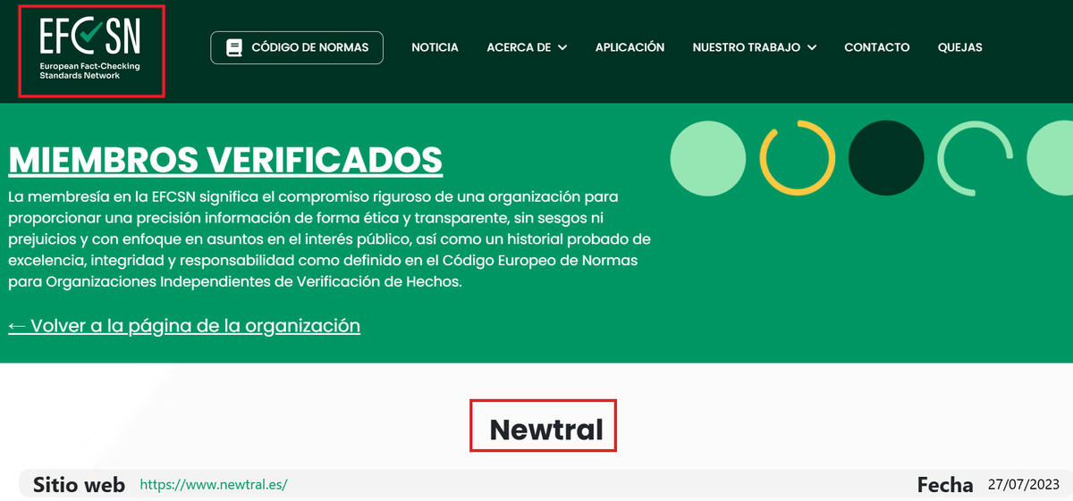 URGENTE🎯: la EFCSN Red internacional de VERIFICADORES le AFEA a @NEWTRAL de <a href="/_anapastor_/">Ana Pastor 🇪🇸</a> que en PERIODO PRE-ELECTORAL del 2023 tuviera un PORCENTAJE TAN BAJO de verificaciones relacionadas con el Gobierno del <a href="/PSOE/">PSOE</a> de <a href="/sanchezcastejon/">Pedro Sánchez</a> y con el propio Presidente del Gobierno ⚠️