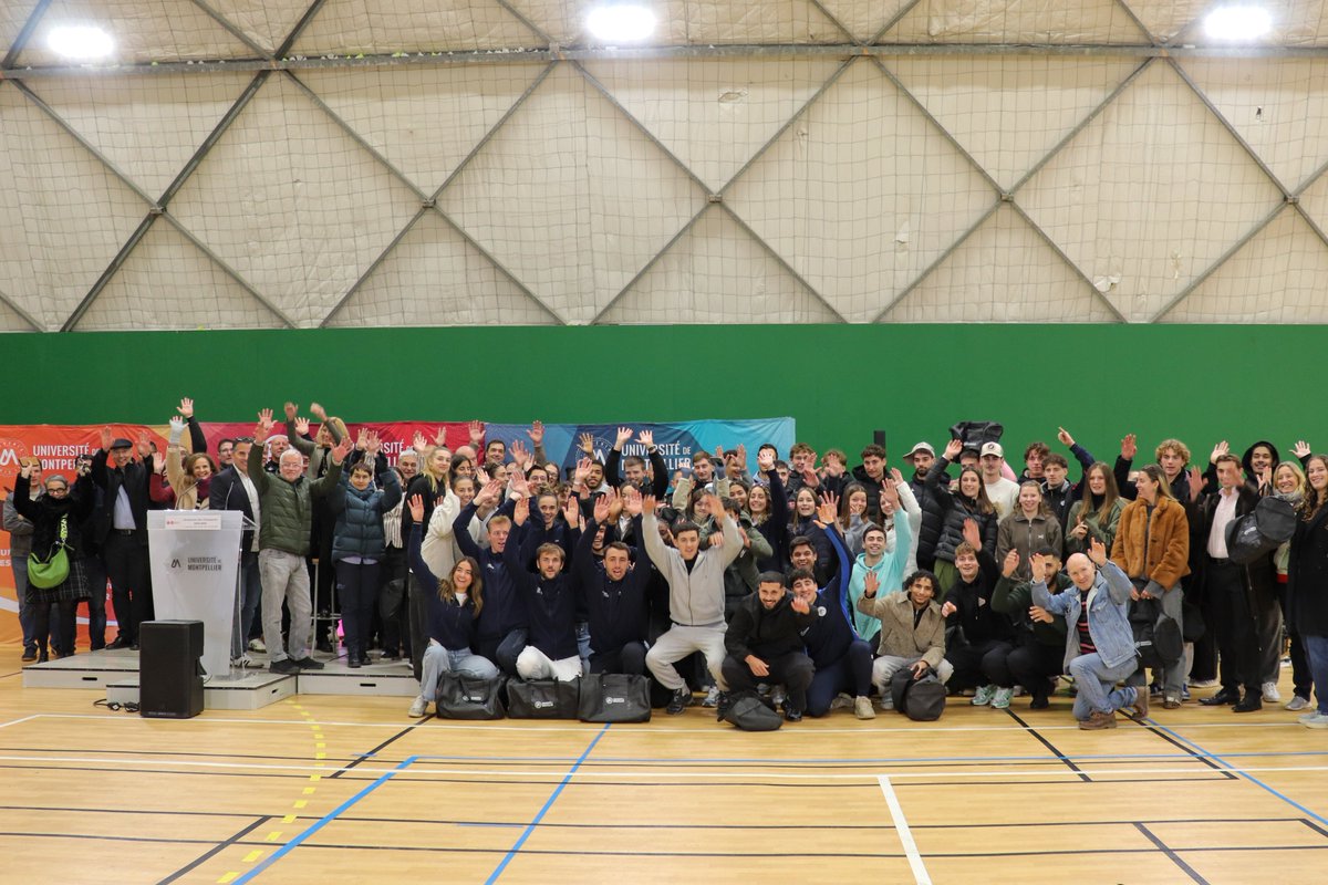 Philippe_Auge's tweet photo. Ils portent haut les couleurs de l'Université de Montpellier dans une quinzaine de disciplines sportives ! Bravo aux étudiantes championnes et étudiants champions de France universitaires 2025 que nous célébrions hier soir
@umontpellier #SUAPS https://t.co/DeWc78wDEV