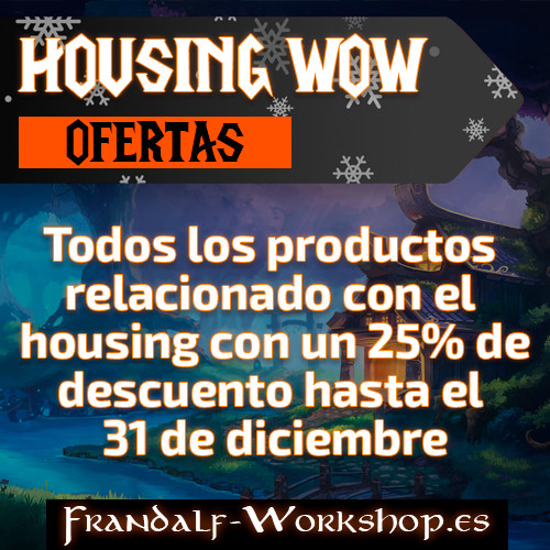 FrandalfWorks's tweet image. Queda menos de un mes para #Navidad🎄 y un poco más para los Reyes Magos, así que ¡va siendo hora de poner algunas ofertas!  
 -20% de descuento para todos los productos de la tienda. 
-25%) de descuento en todos los productos relacionados con el #housing de #WorldOfWarcraft.