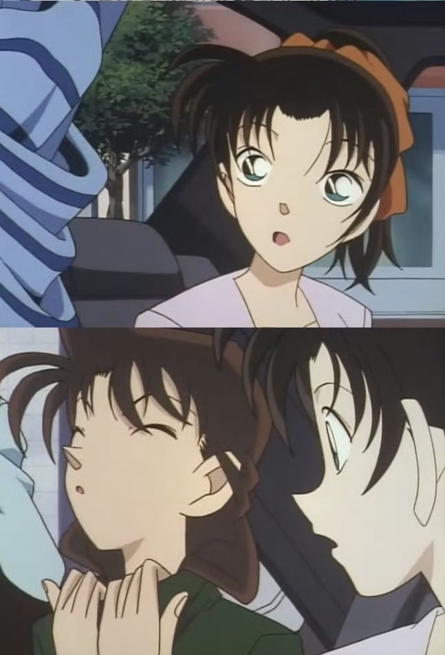 fuyu39402's tweet image. あの回、僕も知っているし、とても好きだよ！あの時、和葉ちゃんに誤解されても、蘭ちゃんは全く怒らず、むしろすぐに着ていたTシャツを脱いで別の服に着替えたんだ！蘭ちゃんは本当に心が優しくて可愛いし、和葉ちゃんもそうだね!