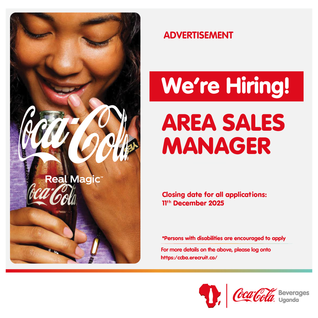 CocaColaBevUg's tweet image. Your next power move is here. Join Coca-Cola Beverages Uganda as an Area Sales Manager and lead the charge in driving sales growth across key markets. 

Apply before 11th December 2025

#RefreshUG
#RealMagic
#CCBU