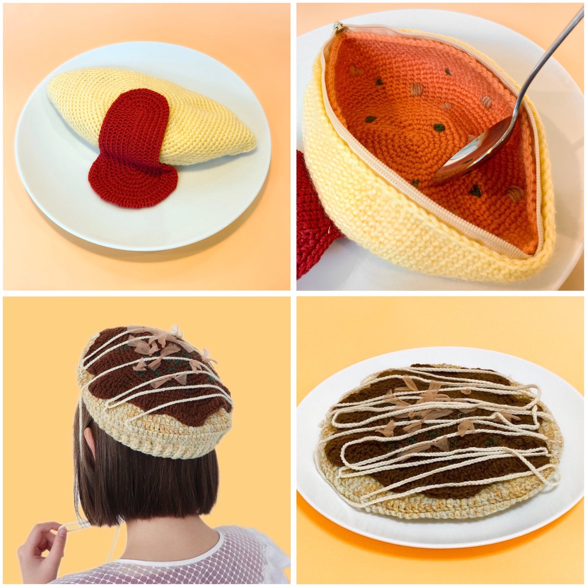 #12月になったのでフォロワーさんに自己紹介しようぜ 

使える食品サンプルを編んでます🧶✨

先月は2度もテレビで紹介していただき、多くの方に知ってもらえるきっかけになりました！

今月も来年も、ワクワクしてもらえる作品を全力で作っていきますのでこれからもよろしくお願いします🙇‍♀️