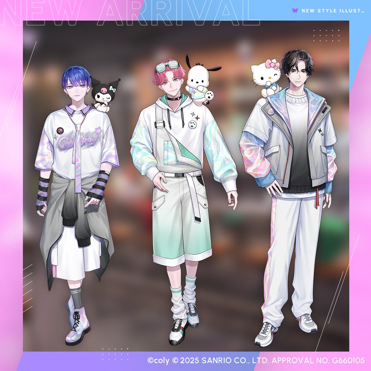 【#サンリオキャラクターズ コラボイベント情報】

コラボイベント限定カードのリビジョン報酬をご紹介。

リビジョン1を達成すると、ホームで着せ替えできるLive2D衣装を獲得できます。

▼コラボイベント限定カード
　🧩SSR 宇京真央
　🐍SSR 相沢篠信
　👑SSR 皇坂逢

#ブレマイ