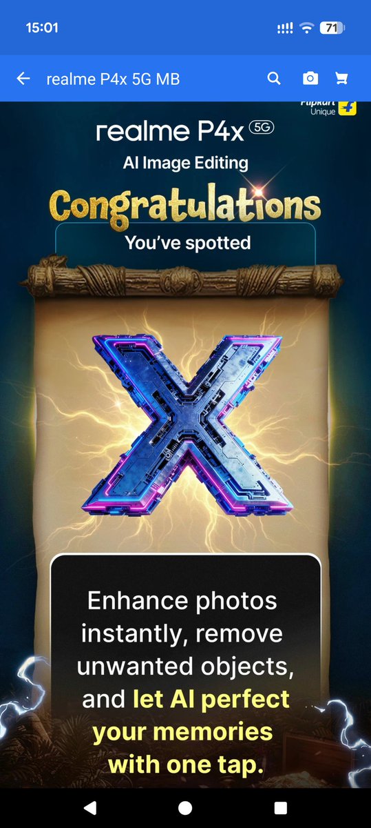 Oomph_Factor's tweet image. Spotted day-6 X. #realmeP4x @realmeIndia