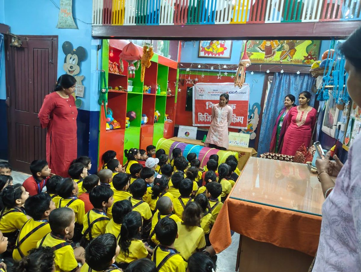 indiaheadinjury's tweet image. Free OT &amp;amp; PT camp at Little Heart Special Children Centre, Patna. 
100+ children engaged in hand–eye coordination tasks, sensory activities, clay work, tunnel walks &amp;amp; more — supporting development and motor skills.
#Physiotherapy #ChildDevelopment #RehabAwareness #ICICILombard
