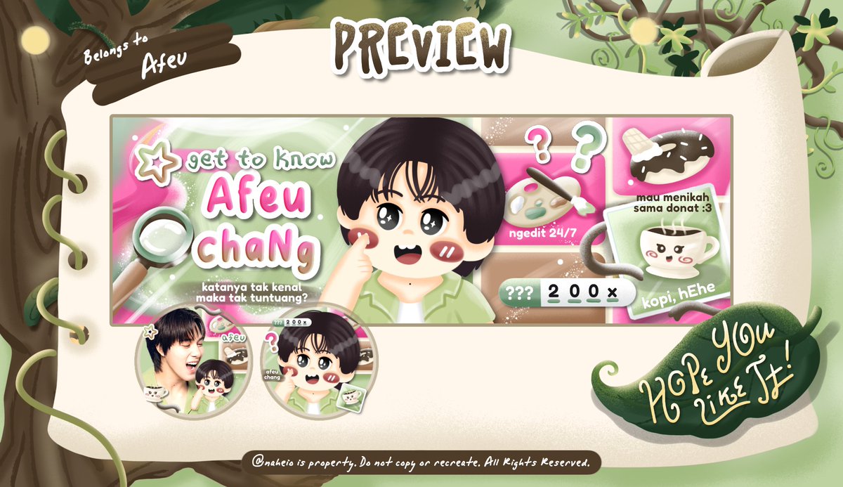 naheio's tweet image. help repost please? thank you!

o&apos;heio bb, kenalan sama 2 anak baru afeu yuk? tolong bantu ospek iaaa. lemme know kalau ada yang tidak aman, banyak tencu! 🫶

layout #zonauang