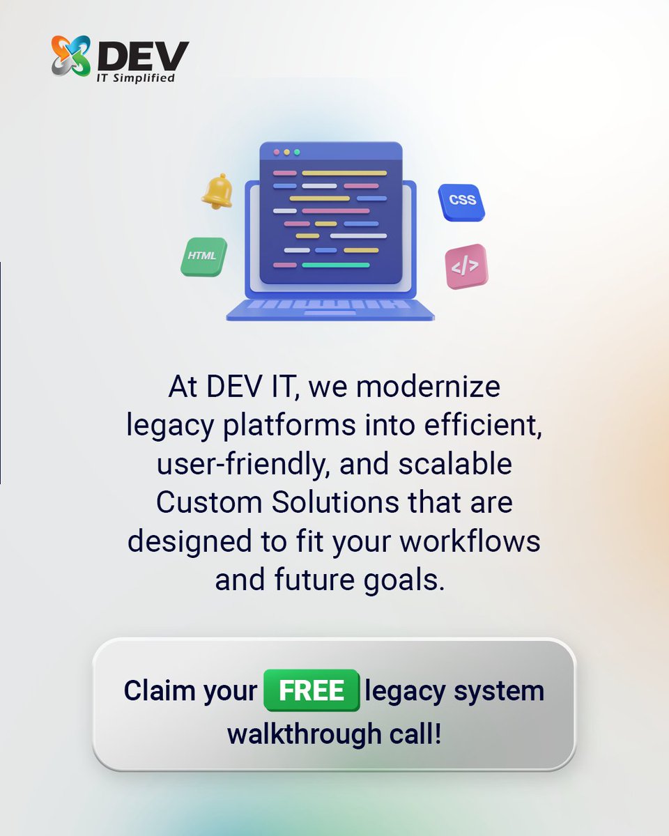 DEVITPL's tweet image. Legacy software slows growth and increases risk.
A modern system keeps you fast, safe, and ready to scale.

We help you see what needs an upgrade.

👉 Grab your free walkthrough call: shorturl.at/z46wi

#LegacyUpgrade #SoftwareFix #ModernSystems #BusinessSpeed #DEVIТ