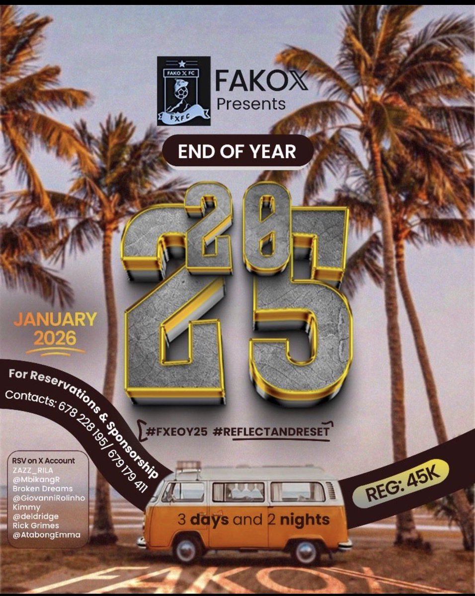 237dj_label's tweet image. FAKOX Presents: Your ultimate End of Year 2025 escape! 🎉🌴
Join us for 3 days &amp;amp; 2 nights in January 2026 to #ReflectAndReset.
#FXEOY25