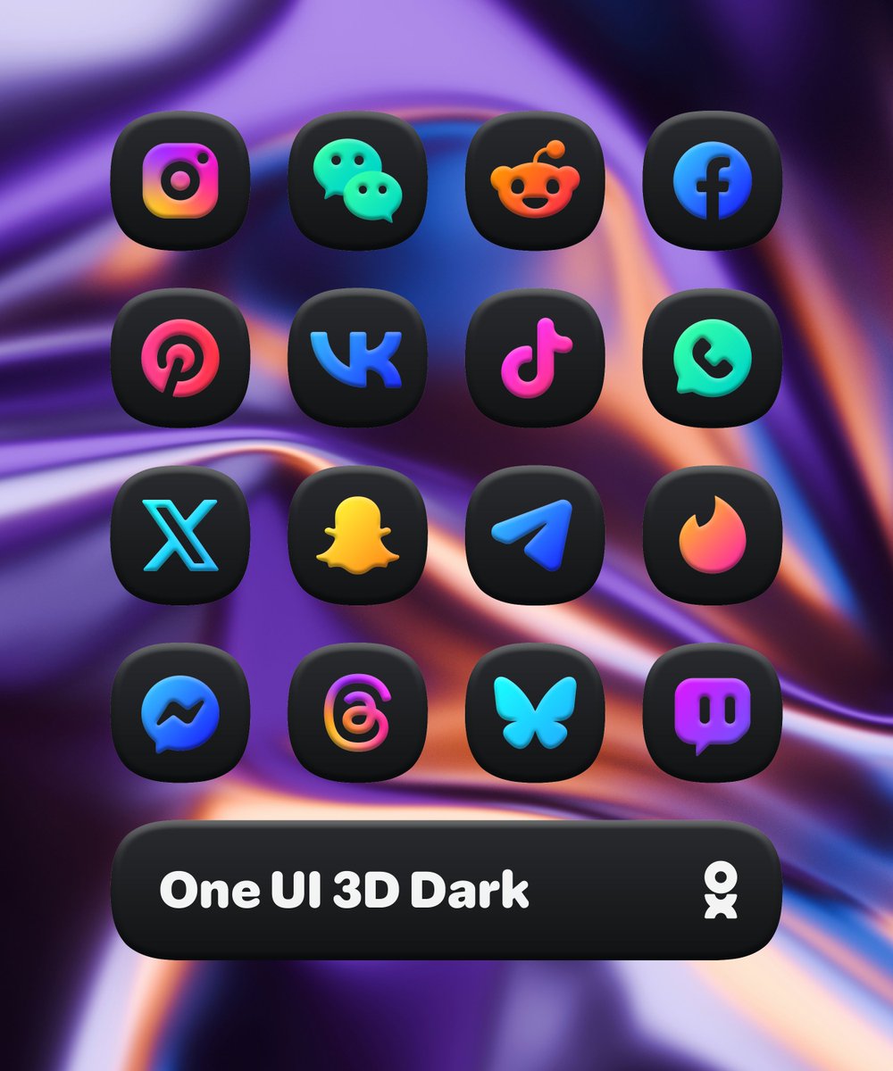 🎉 #OneUI 3D Dark #IconPack | New update available on Play Store and a special price for a limited time! 💸

🚀 What’s New?
✨ Added 280 new #icons
🛠 Fixed some icons not applying automatically

🎁 10 Promo Codes #Giveaway: Retweet and Comment your favorite emoji

👉