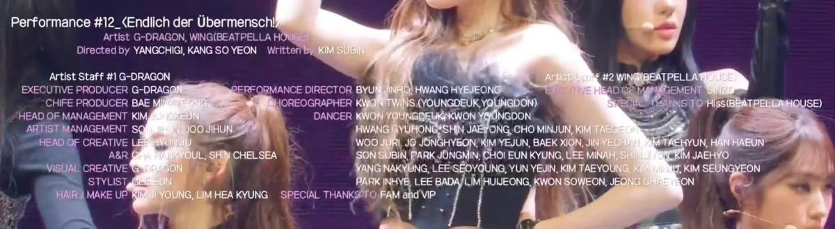 2025 MAMA Performance #GDRAGON
Endlich, der Übermensch!
Artist: G-dragon, Wing (Beatpella House)
EXECUTIVE PRODUCER: G-dragon 
VISUAL CREATIVE: G-dragon 
SPECIAL THANKS TO:FAM and VIP