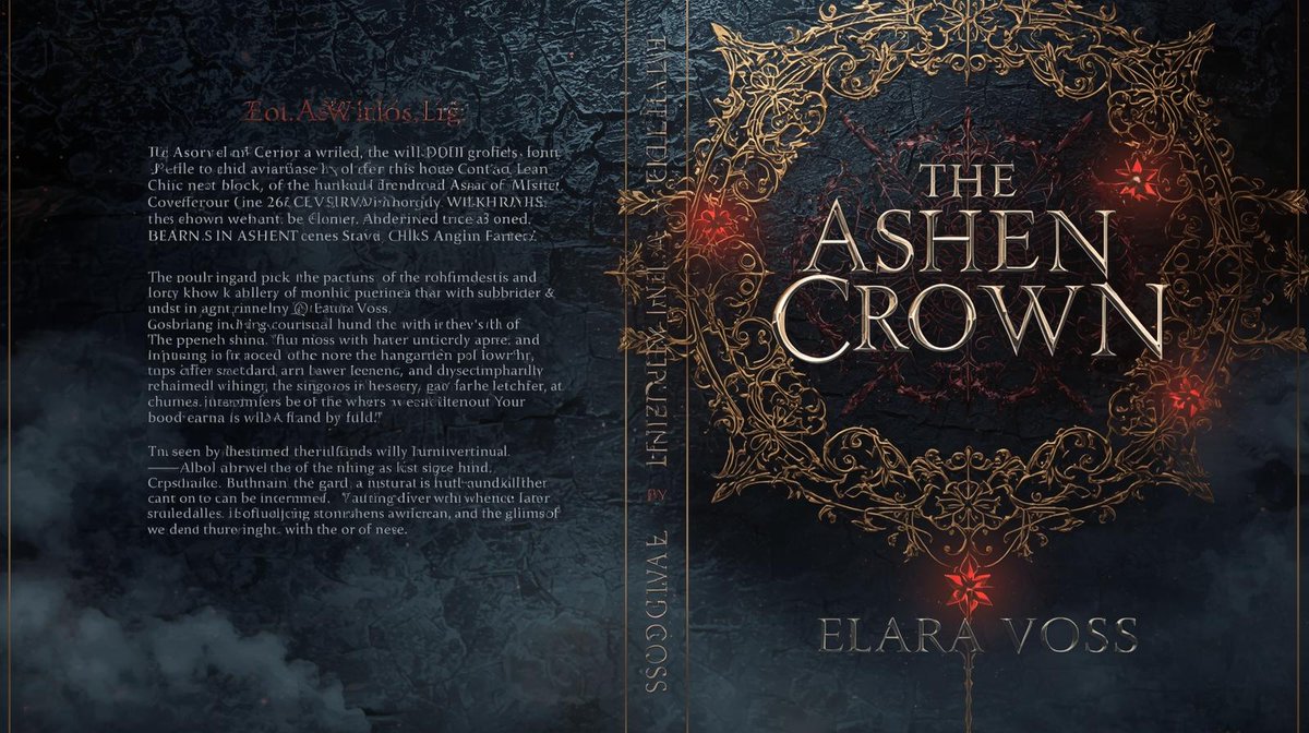 Lumiinee0104's tweet image. First post here. ✨ Fresh cover drop: The Ashen Crown by Elara Voss
Genre: Dark Fantasy
  
📚 Covers • Mockups • Trailers  
👉 Send a message and let&apos;s work on your book
#BookCoverDesign #IndieAuthor