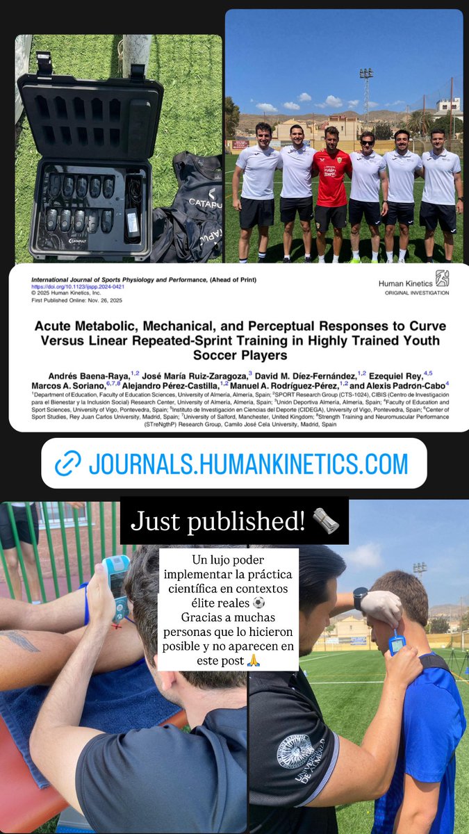 Just published! 🗞️

Grateful for this collaboration. Trying to  bridge the gap between lab and daily practice in elite players ⚽️

Link ⬇️

shorturl.at/JKBid