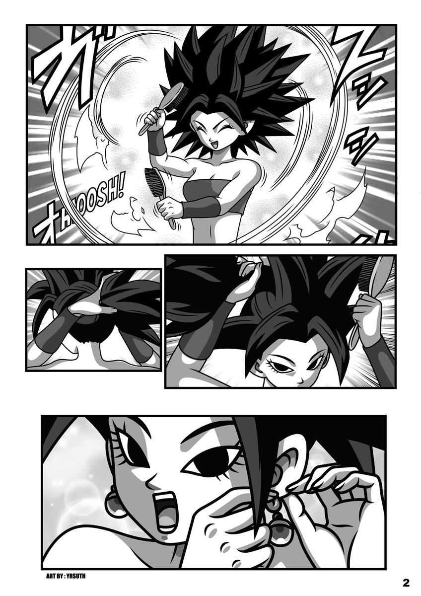 yrsuth's tweet photo. " Now I finally know why Kefla’s face looked so familiar 
Thanks for the explanation, Caulifla. " 😂
Mini comics Kale &amp; Caulifla’s Daily Life #1
3 pages of pure bullshit 😅
#DragonBallSuper #Caulifla #Kefla #DBS #Kale https://t.co/67y0kuajei