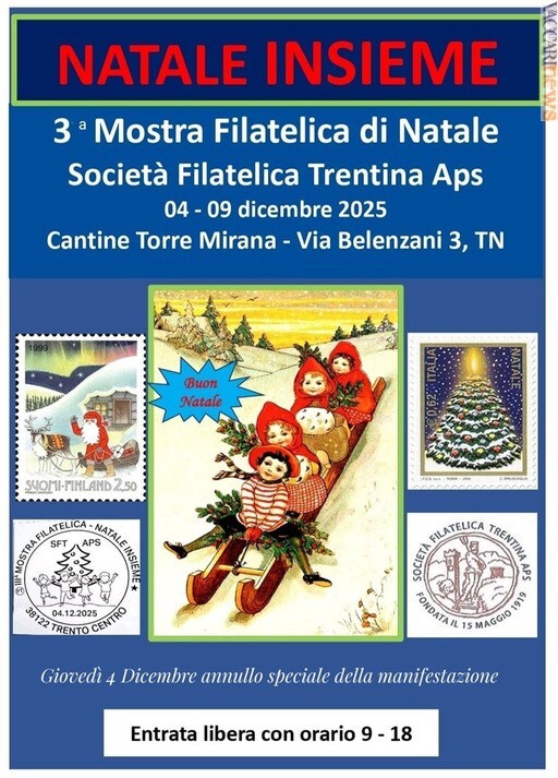 #Filatelia - #Esposizione a #Trento dedicata al #Natale nei suoi aspetti #laici: vaccarinews.it/twnews/tw_3925…