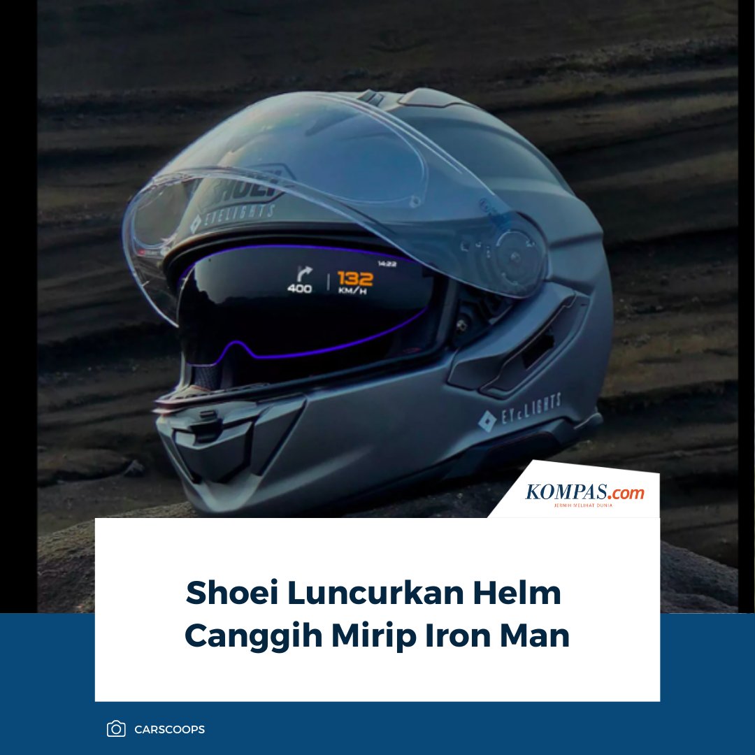 KompasOtomotif's tweet image. Shoei bekerja sama dengan perusahaan teknologi Perancis, EyeLights, meluncurkan helm dengan AR terintegrasi pertama di dunia. Keunggulan utama helm ini yaitu punya head-up display (HUD).

Baca Selengkapnya 👇🏻
otomotif.kompas.com/read/2025/12/0… 

~NA #Shoei #HelmAR #Motor #HUD