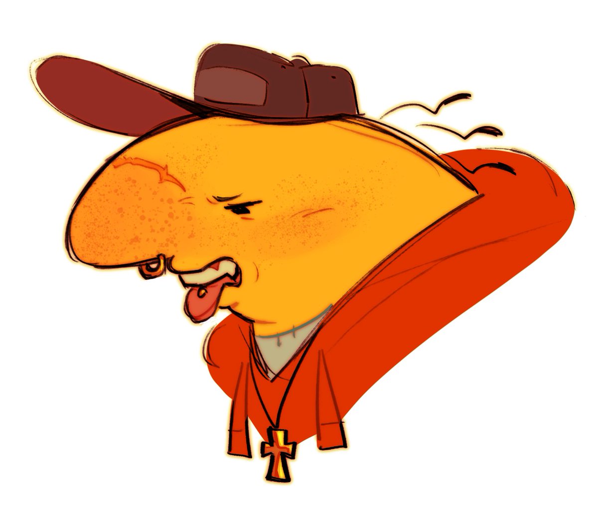 Gave him a septum and tongue piercing for fun teehee