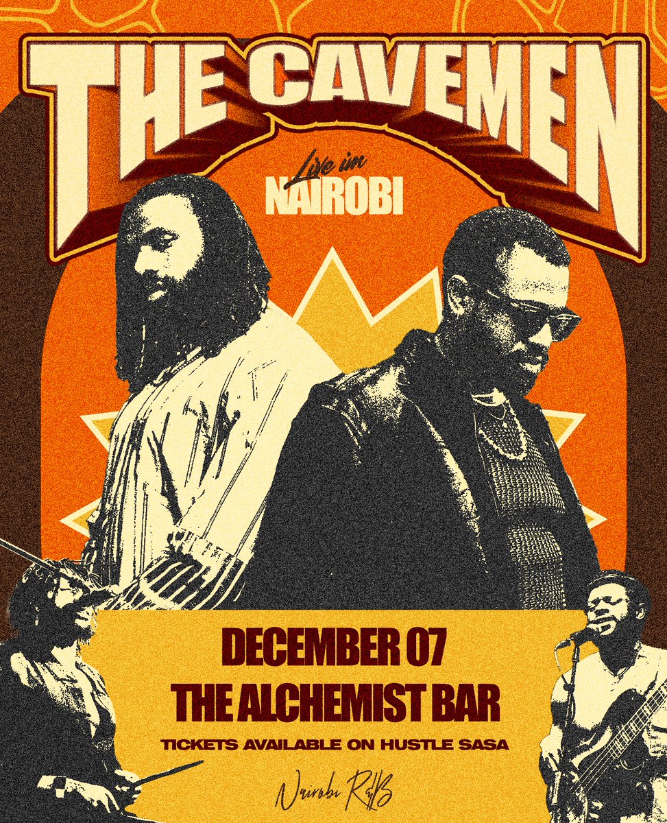 I can't believe I'm going to miss out on <a href="/StayCavy/">The Cavemen.</a>'s debut in Nairobi (been a fan for yearss 😭), but my girlie <a href="/iam_zaituni/">Zaituni</a> is opening for them, so a win! 🎉😌 S/O <a href="/nairobirnb/">Nairobi R&B</a> 🙏🏽 Tickets on sale now via: nairobirnb.hustlesasa.shop