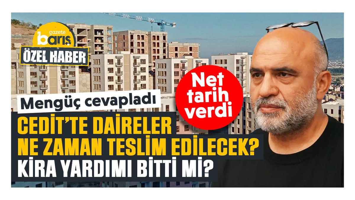 GazeteBaris's tweet image. Cedit'te teslim tarihi ve kira yardımı krizi ile ilgili Mengüç'ten açıklama
kocaelibarisgazetesi.com/gundem/ceditte…
#izmit #kocaeli #cedit #kentseldonusum