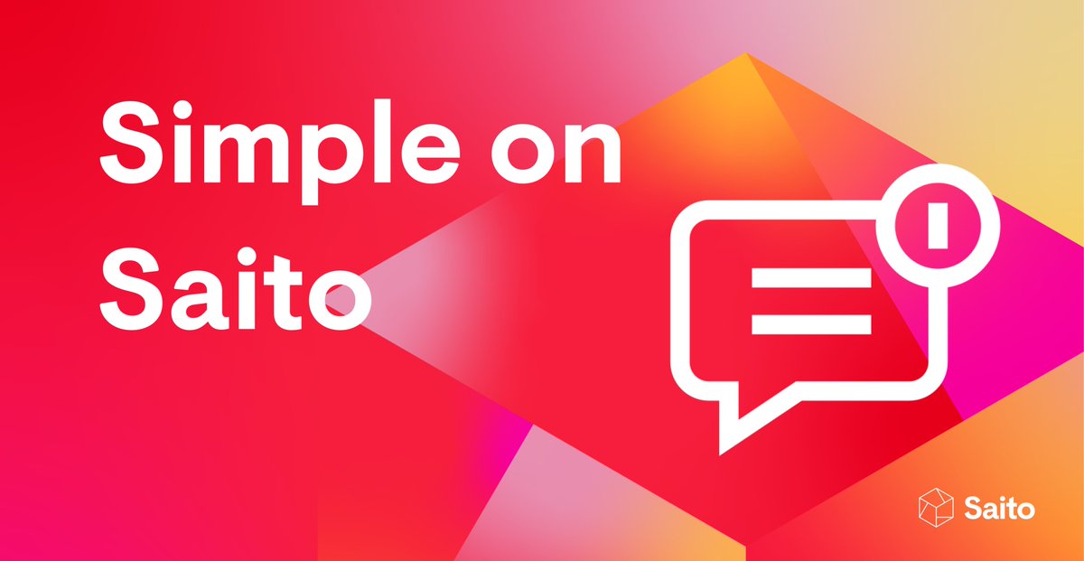 SaitoOfficial's tweet image. Simple on Saito: Most chains can’t handle onchain chat.
Saito can 🟥

Messages route peer-to-peer; no sequencer, no backend, no centralized infra.
Build multiple chat clients that all talk to the same open protocol.
One network. Many apps. &amp;lt;1 week to build.

This is what…