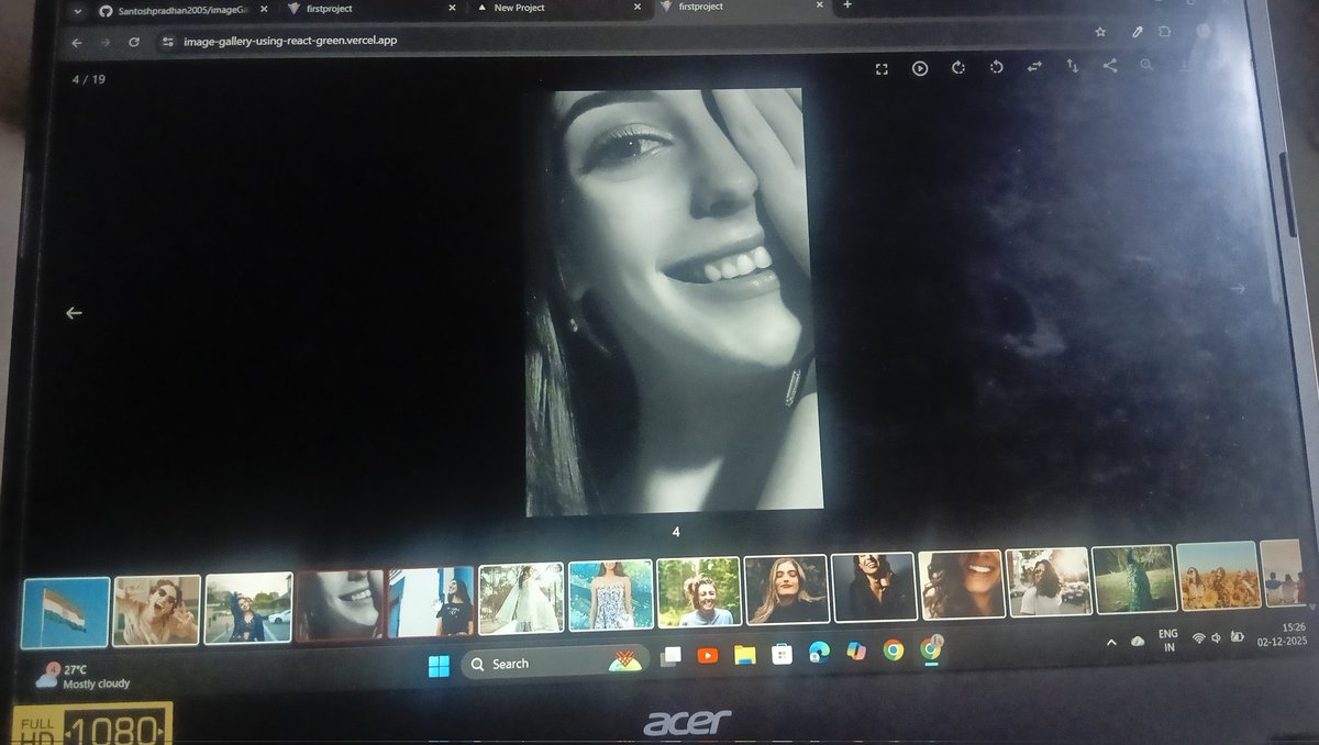 santosh12042005's tweet image. 🚀 Day 1/10 - React image gallery Web app for day  🎯#1 of my #10 day challenge, here i built a small image gallery web app using reactjs,also deployed it on vercel.

#reactjs
#designengineeer
#frontenddeveloper
#webdevelopement 
#miniproject

Link:- …-gallery-using-react-green.vercel.app.