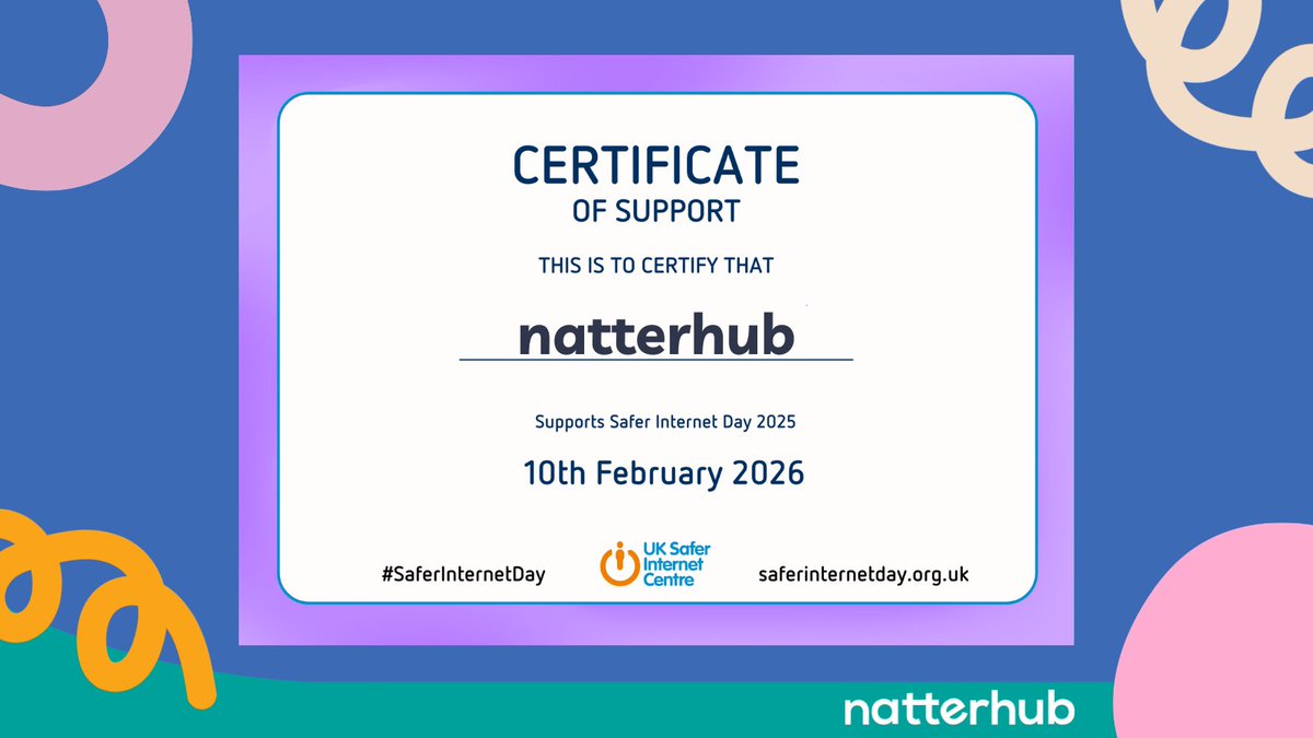 natterhub's tweet image. An important date for your calendar: #SaferInternetDay is coming up on February 10, 2026, 📅 We are proud supporters of this day. The @UK_SIC brings everyone together to ensure we are doing all we can to keep children safe online.