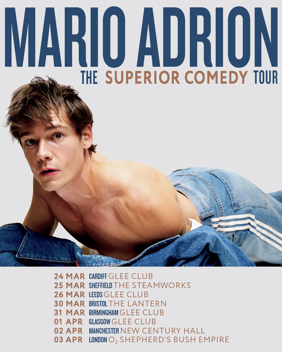 O2SBE's tweet image. NEW // Viral comedian and YouTuber @marioadrion is bringing &apos;The Superior Comedy Tour&apos; to #O2ShepherdsBushEmpire on Fri 03 Apr 🎤

Get early access Priority Tickets now👉amg-venues.com/UcE150XAv0c  #O2Priority #MarioAdrion
