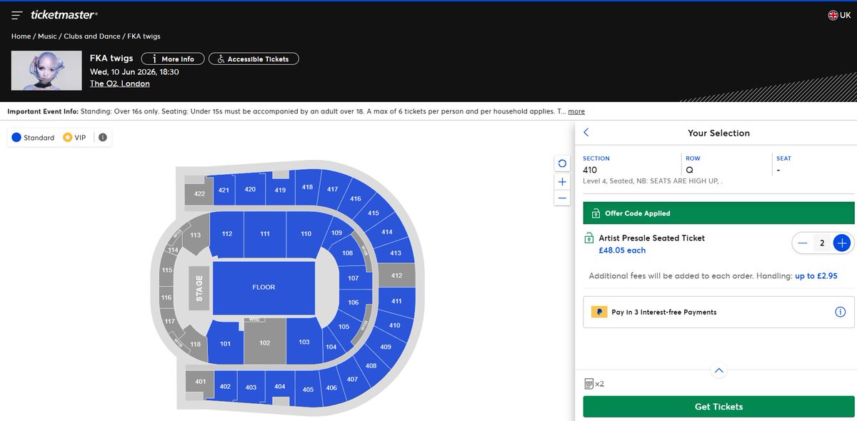 presalecodefind's tweet image. UPDATE : The artist code is 100% working.