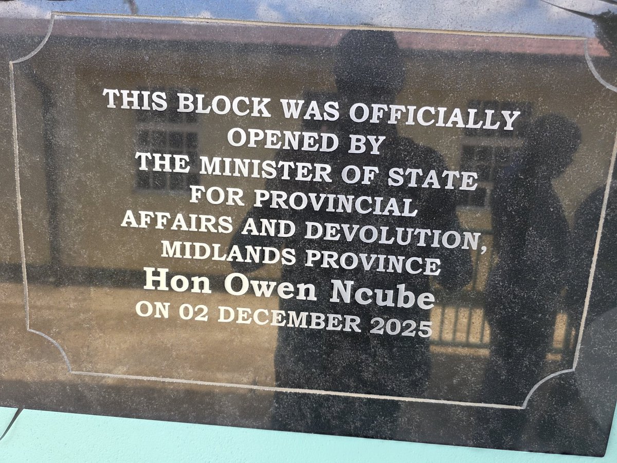 I feel greatly honoured to be accorded this opportunity to address you as Guest of Honour on the occasion of the groundbreaking ceremony for a new Administration Block, tour of garage, tennis court, pig sty and commissioning of the USD 77 000 1 by 2 classroom block here at Kwekwe