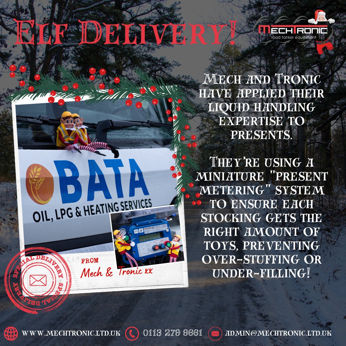 🎁 Mech &amp; Tronic: Experts in Present Metering! 🎅

Our elves built a system for perfectly balanced stockings ("It's all about the balanced distribution!").

It highlights our core commitment to precision in your fluid handling systems!

📞 0113 279 9661 🌐 mechtronic.ltd.uk
