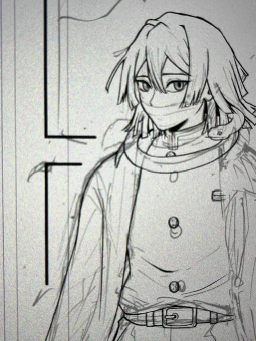 久しぶりにペンを握れた
久しぶり過ぎて伊黒さんの描き方忘れてた事にショックw 
