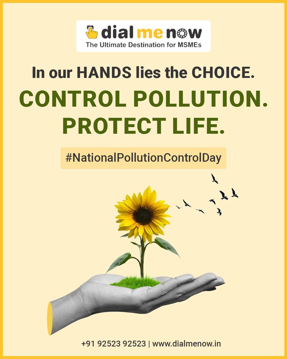 Dialmenow's tweet image. Every breath reminds us the planet is in our hands.
Our choices today shape tomorrow’s life.
Reduce waste, control pollution, protect life. 🌍💚
Small steps today create a safer future for the next generation. 🌍💚

dialmenow.in

#PollutionControlDay #Dialmenow