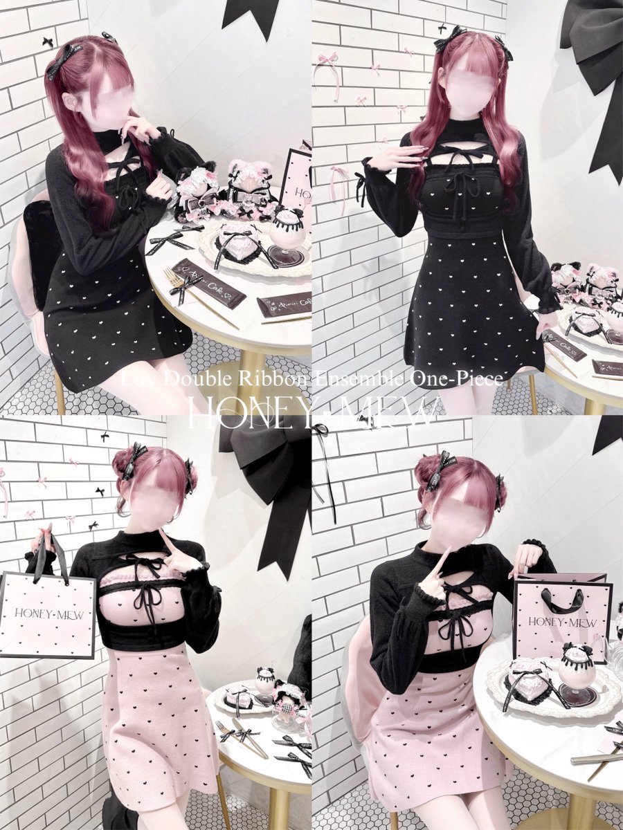 ♡ HONEY MEW ハニーミュウ Luvアンサンブルワンピース ┈ ♥︎ 𝑵𝒆𝒘 𝑨𝒓𝒓𝒊𝒗𝒂𝒍 ♥︎ ┈ Luv Double Ribbon Ensemble