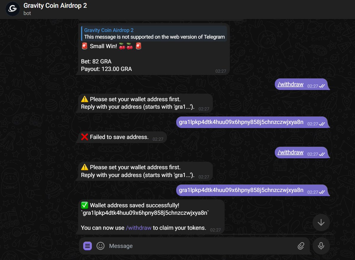 treewqa0's tweet photo. @gogravitycoin TxID: `5a7a49874cca1d9c700a7387815fa6c52c85c13ced2e052111d21cc92c19b0cd`

Check explorer: https://t.co/HTO2FRfgl8

not lan sir please check https://t.co/FIByZYvx7w
