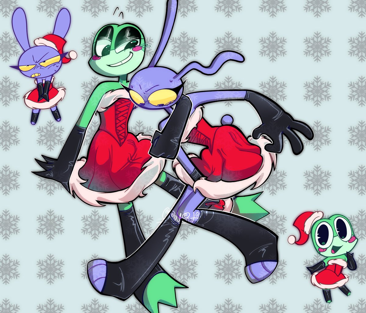its finally time to post this thing i drew back in early november...
.
.
.
#tadcjax #tadcribbit #jaxxribbit #leapfrog #TheAmazingDigitalCircus
