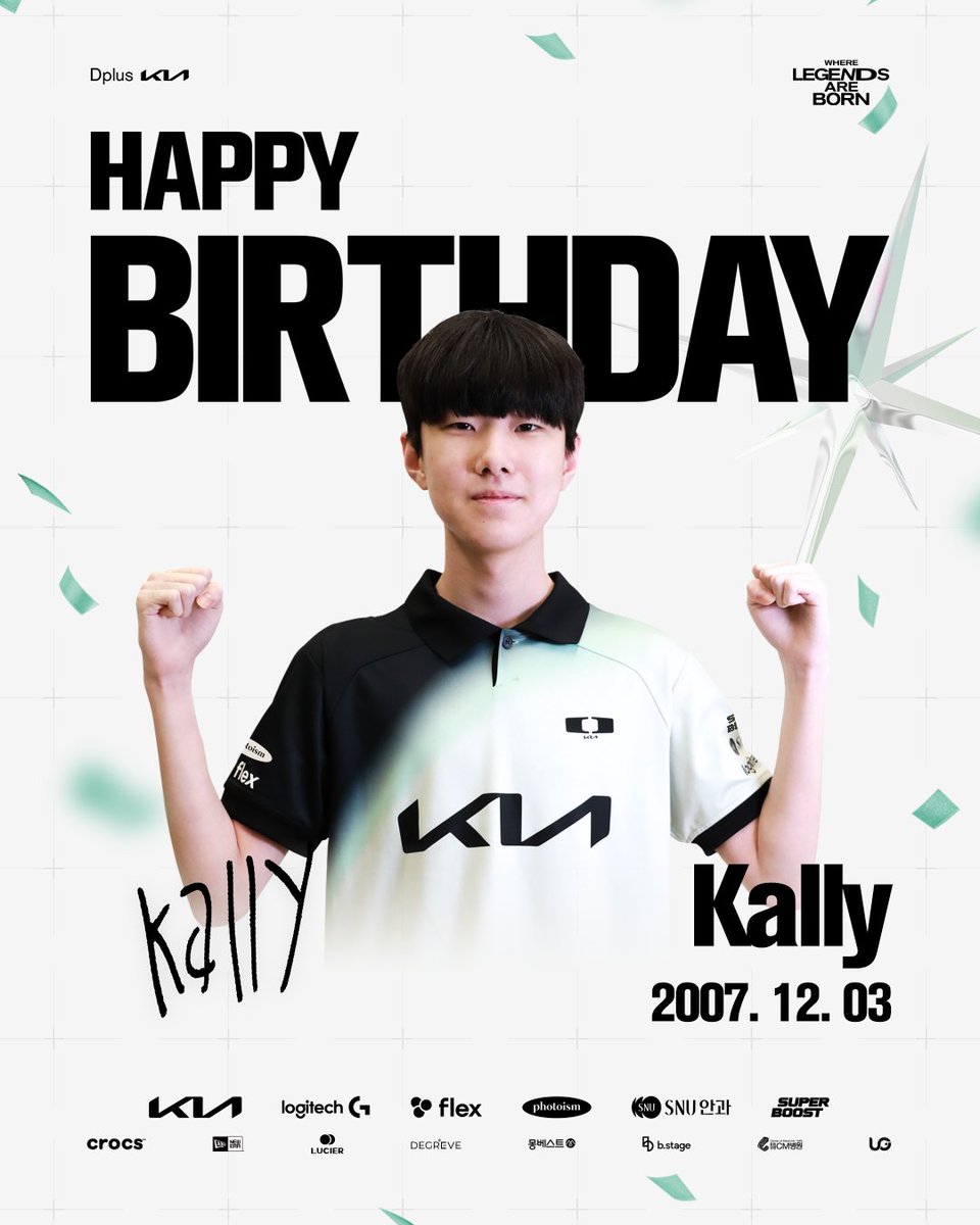 DplusKiaEsports's tweet photo. 【Happy Kally Day】
 
오늘은 Dplus KIA VALORANT 팀의 Kally 선수 생일입니다!🥳 
Dplus KIA에서 멋진 활약을 보여줄 Kally 선수에게 축하의 메시지를 보내주세요.✉
 
Today is the birthday of 'Kally', the Dplus KIA VALORANT team! 🥳 
Send your birthday wishes to him as he shows you a perfect performance in Dplus KIA.✉
 
#DplusKIA #HBD_Kally #WhereLegendsareborn