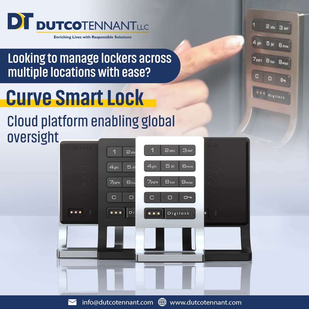 Dutcotennant's tweet image. Upgrade to the Curve Smart Lock—sleek, ADA-friendly, and perfect for any locker system. Modern security that protects and impresses.

#SmartLocks #ModernSecurity #DigitalLocking #SecuritySolutions #DutcoTennantLLC