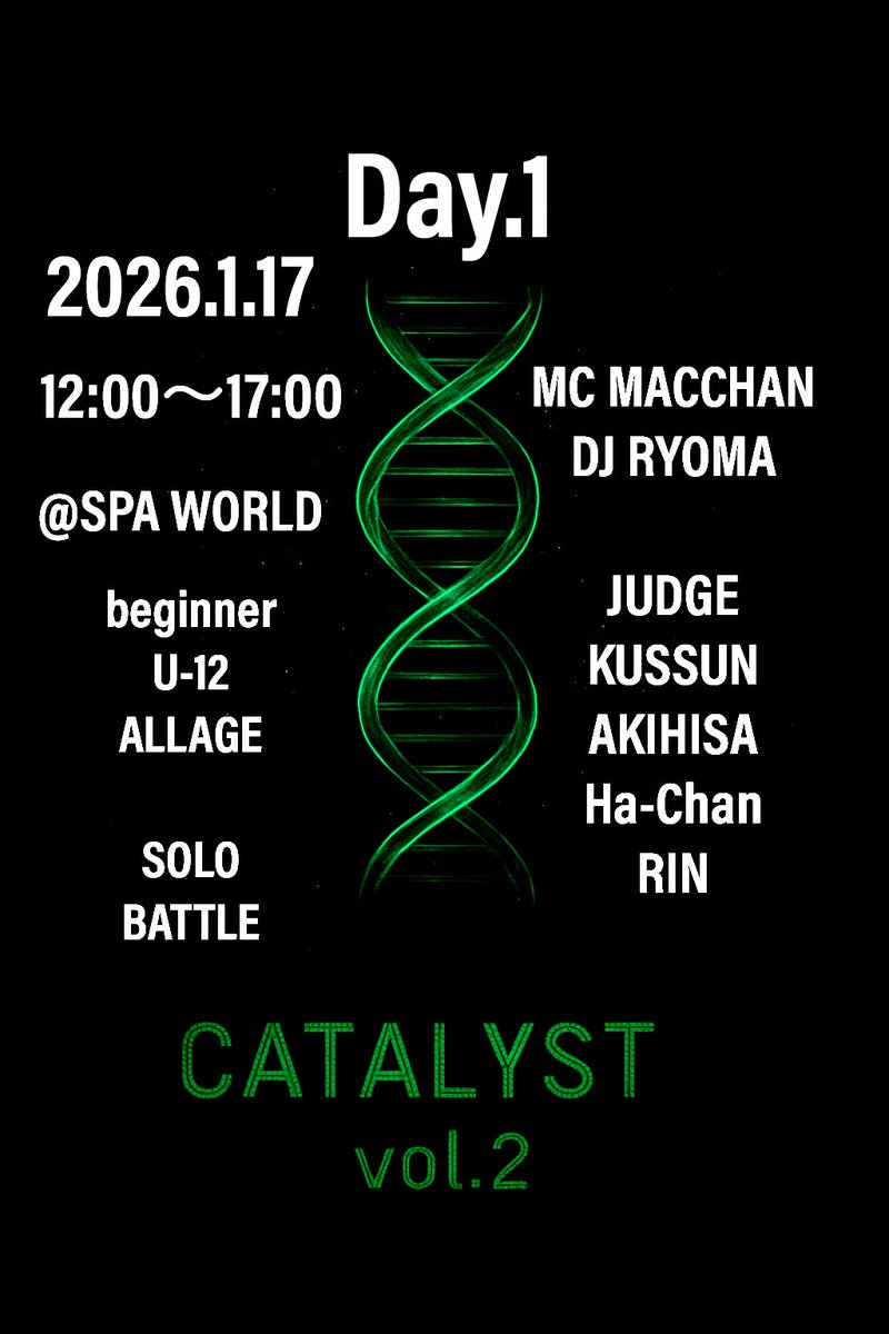 エントリー希望はdm、もしくはcatalystのインスタアカウントへ🔥