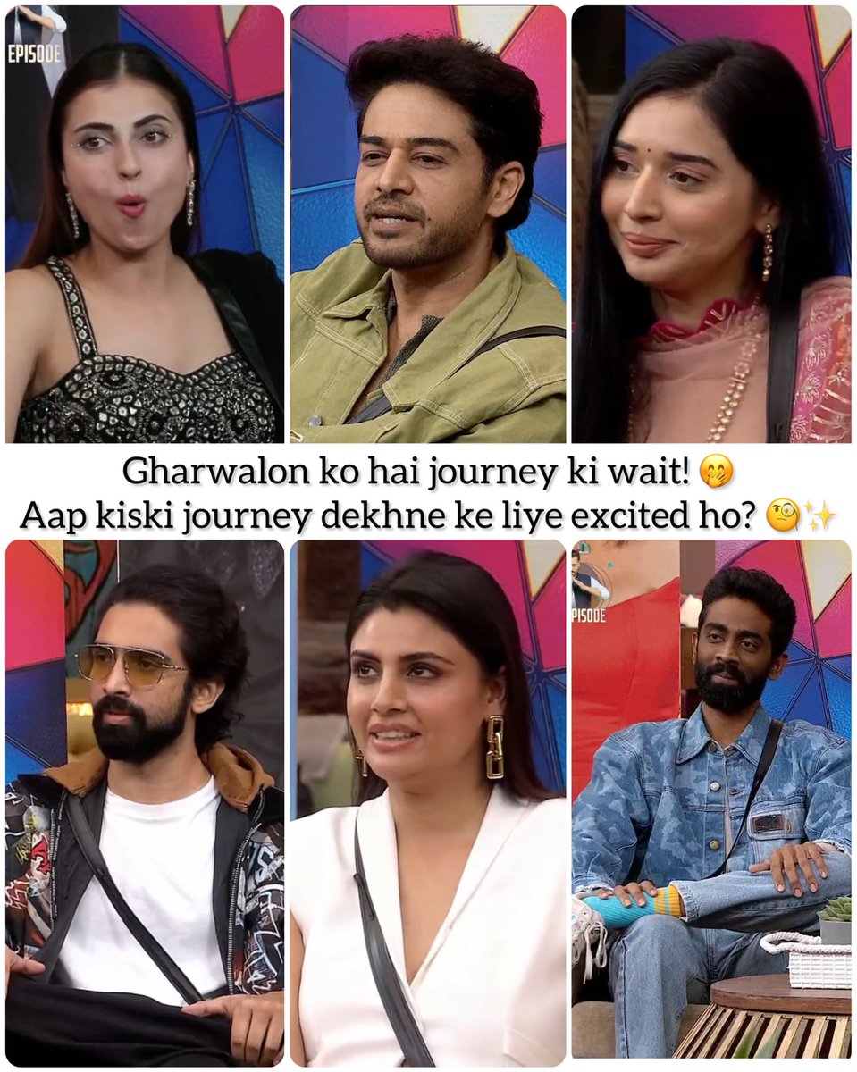 tellykhazana's tweet photo. Gharwalon ko journey ki wait! ๐คญ๐ฅ
Aap kiski journey dekhna chahoge? ๐ง๐
#BB19 #BiggBoss19 #JourneyEpisode #BB19Finale #BB19Trends #TeamPranit #TeamGaurav #TeamTanya #TeamMalti #TeamFarrhana #BB19Live https://t.co/ul2AwY1pB3