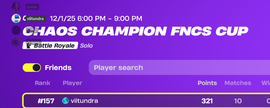 First solo tourney in 3 months, first tourney of Chapter 7. Gamed because I can't afford this $8 skin! @xultzfnx <a href="/Trxpid1/">zxkiee</a>