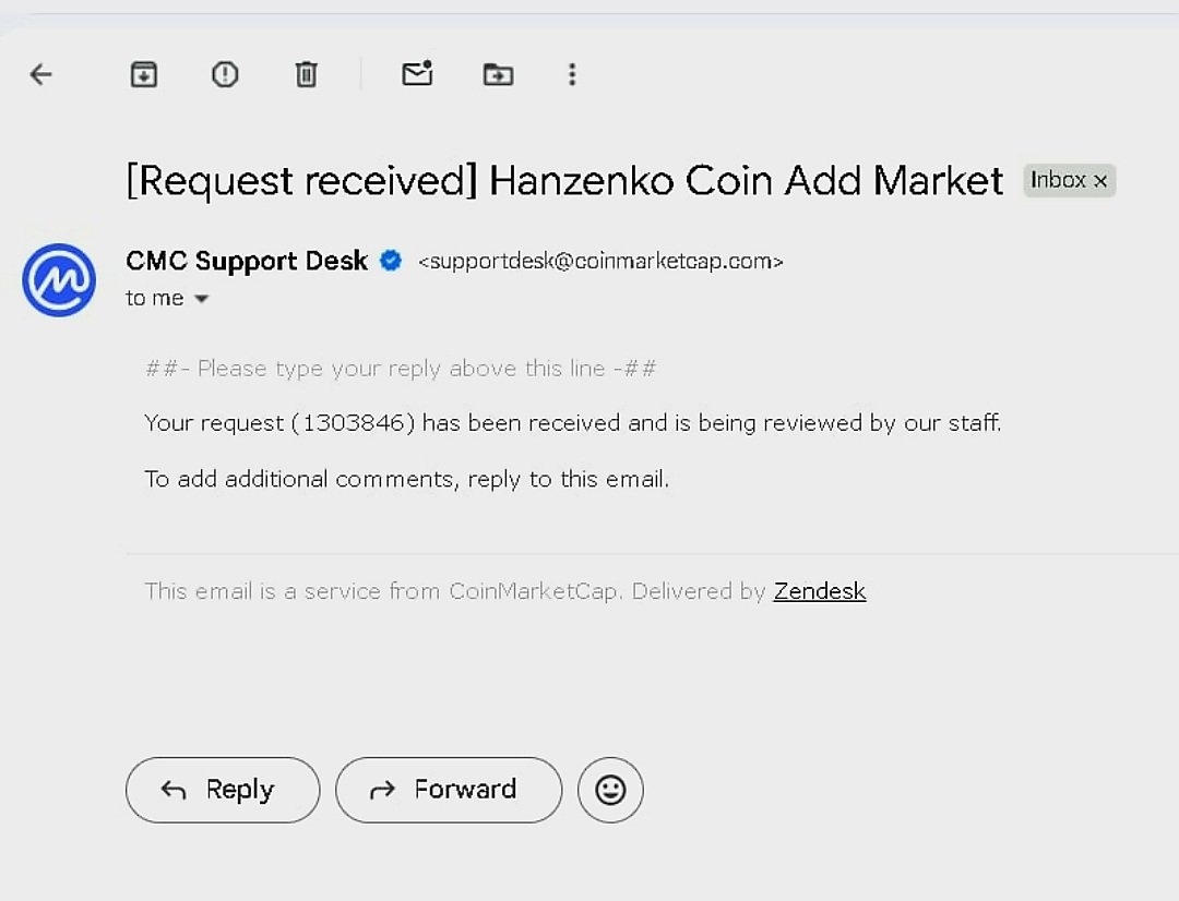 🚀 CMC LISTING UPDATE!
Hanzenko ($HZK) has officially submitted the request to CoinMarketCap and it's now under review. 💚⚡

Step by step, the tribe is moving forward.
Stay ready  bigger things loading. 🔥📈

🚀 The $HZK Hanzenko Ascent: Why $40K MC is Your Last Chance to Board
