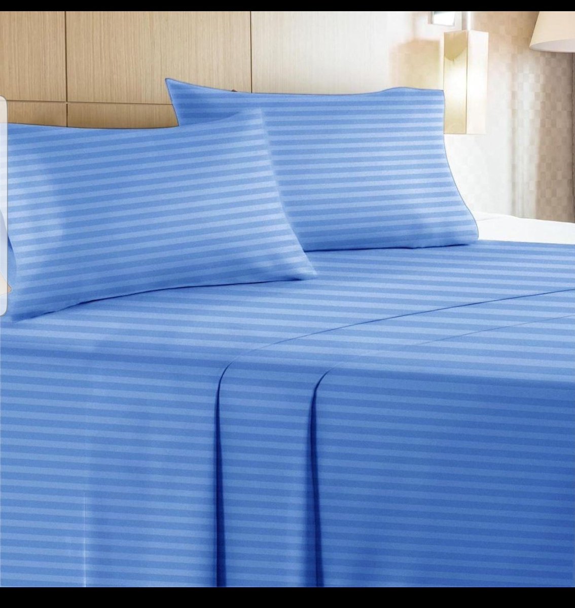 Dintonkay's tweet image. Hotel collection bedsheets 

Fit on both 5 by 6 and 6 by 6 sizes👌 ( kingsize)

Price : 130k @ pair
Comes with 4 pillowcases 
☎️0700412619 / 0781364285
We deliver.