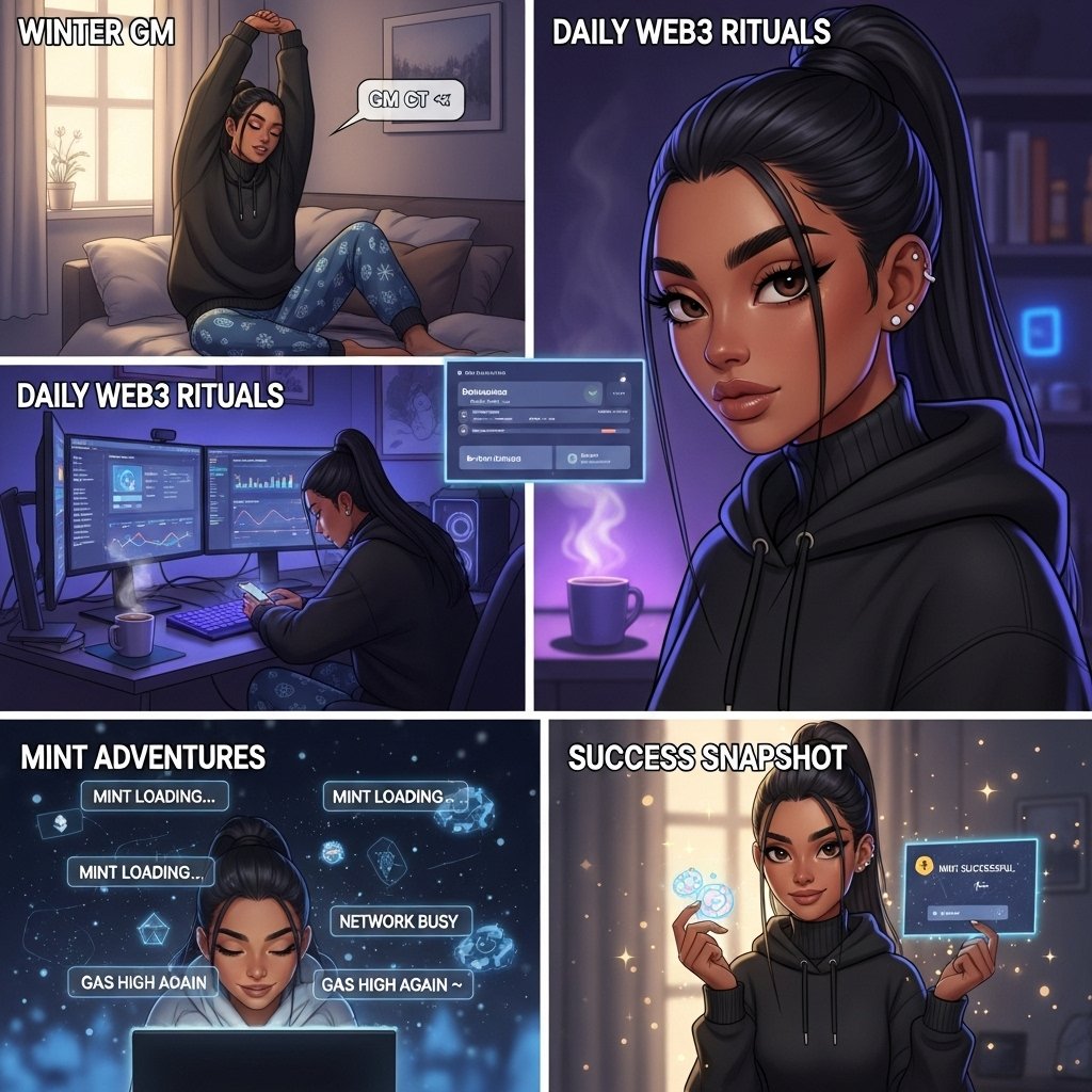 D_J4ne's tweet image. GM CT✨️

Another day in the Web3 grind learning, building, collecting moments. 🚀💻 

#GMCT #Web3Vibes #NFTCommunity #CryptoCreators