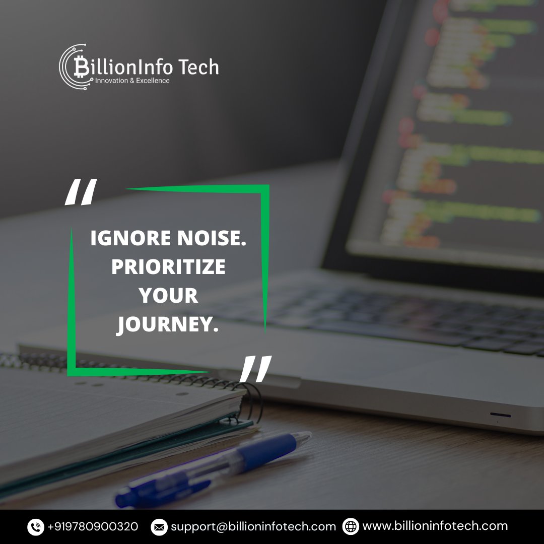 billioninfotech's tweet image. Ignore the noise. Prioritize your journey.

At #BillionInfoTech, we help you stay focused on what truly matters—growth, innovation, and success.

🌐 billioninfotech.com

#TechInnovation #CustomSoftwareDevelopment #DigitalTransformation #BlockchainDevelopment