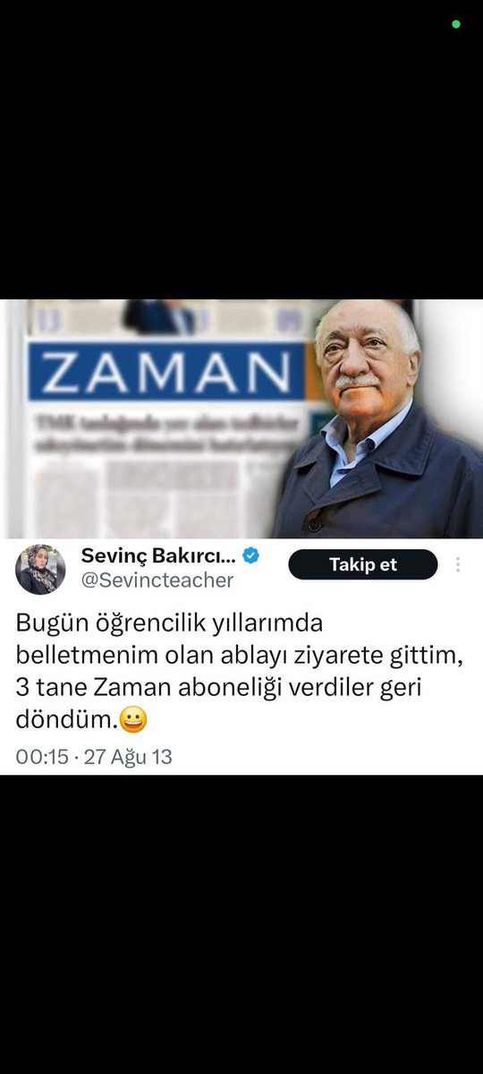 Nedense, Atatürk ve silah arkadaşlarına sürekli iftira atıp videolar çeken, <a href="/Sevincteacher/">Sevinç Bakırcı /Sevincteacher</a> gibiler neden hepsi fetöcü? 
Akp trolü dediğimiz, özellikle Atatürk hakkında hakaret eden, iftira atanların hepsi geçmişte, Fetö sever olduğu ortaya çıkıyor.