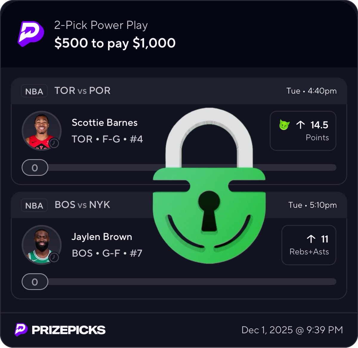 NBA POTD 🏀 If my parlay hits, I’ll send $50 via Cash App to one lucky person who likes and retweets this tweet! 🔥 Must like and retweet to enter. Let’s eat! 🍽️

#NBA #PrizePicks #Betting