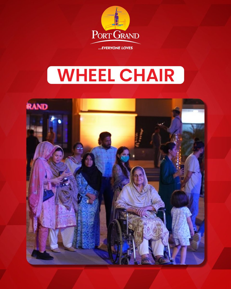PortGrand's tweet photo. Your comfort matters as much as your fun 📷

From valet service to wheelchairs and strollers, we’ve got it all covered for a smooth and carefree visit.

Visit Port Grand with your loved ones and experience hospitality that truly cares!
#PortGrand #KarachiWeekend #FamilyFriendly #ComfortFirst #KarachiFun #food #Events #December #Winters